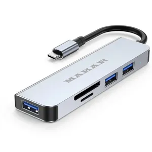 هاب و کارت خوان 5 پورت USB-C ماکار مدل 5in1 MK-HU235-C