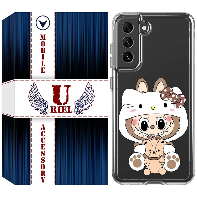 کاور یوریل قاب مدل Clear کد 124 طرح لبوبو Labubu مناسب برای گوشی موبایل سامسونگ Galaxy S21 FE