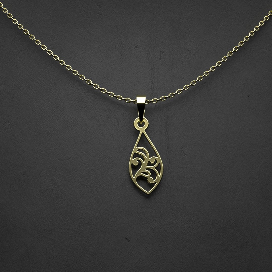 گردنبند طلا 18 عیار زنانه مدوپد مدل هندسی کد NN2-1-1263 -  - 2