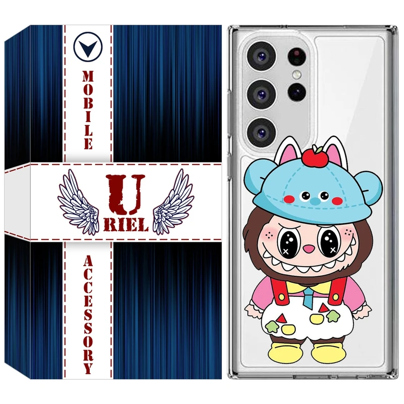 کاور یوریل مدل Clear کد 123 طرح لبوبو Labubu مناسب برای گوشی موبایل سامسونگ Galaxy S23 Ultra