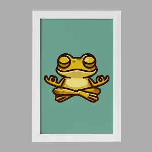 تابلو خندالو مدل حیوانات بامزه قورباغه کد 28191
