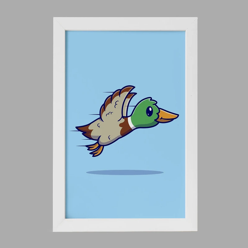 تابلو خندالو مدل حیوانات بامزه اردک کد 29656