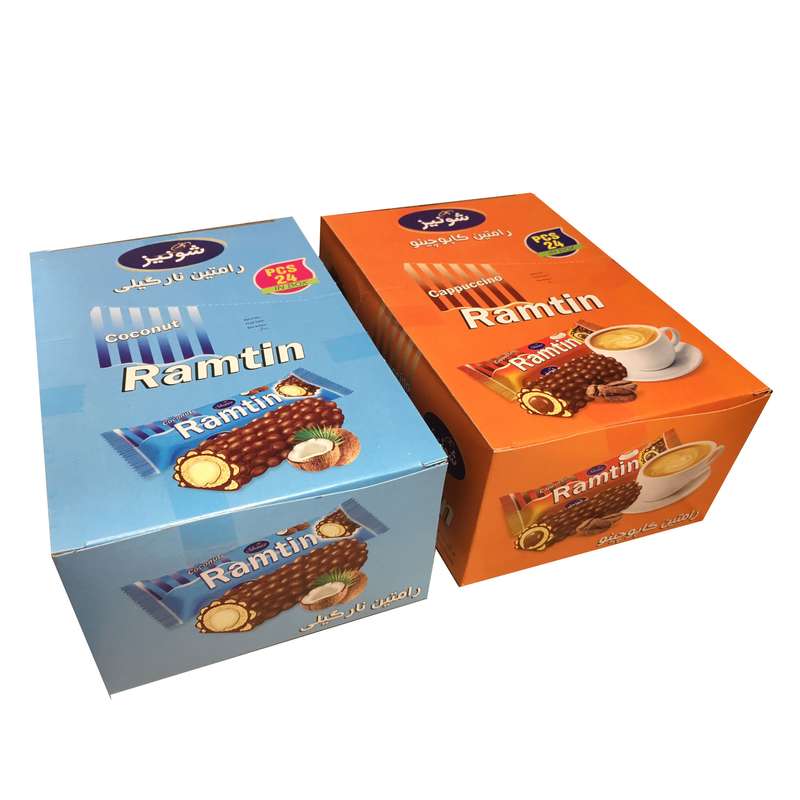 مجموعه شکلات رامتین نارگیلی و کاپوچینو شونیز - 19 گرم 48 عددی