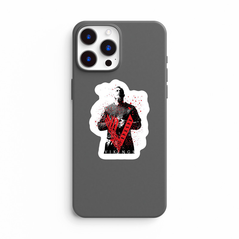 استیکر لپ تاپ و موبایل بووم طرح Ragnar Lothbrok مدل V کد LB18