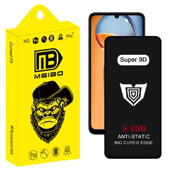 محافظ صفحه نمایش میبو مدل Super 9D Guard مناسب برای گوشی موبایل شیائومی redmi 13c / 13c 5g / 13r / a05 / poco c65 / m6 5g