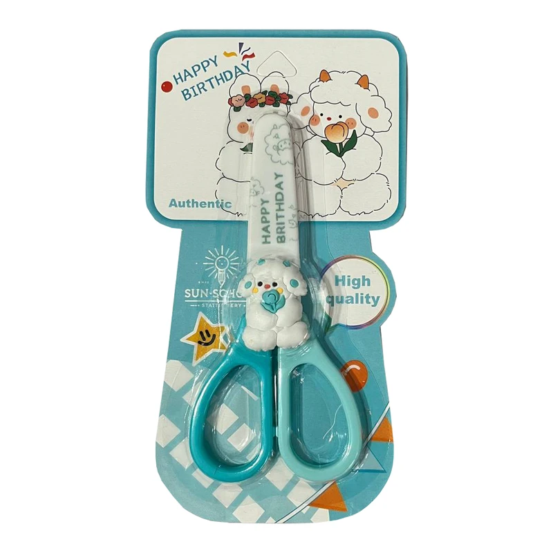 قیچی غلاف دار سان اسکول مدل فانتزی طرح بره