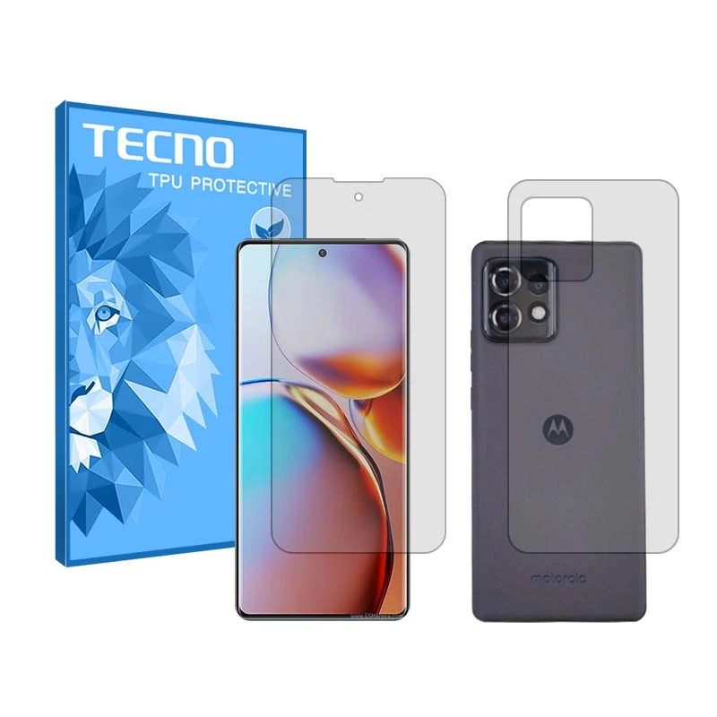 محافظ صفحه نمایش شفاف تکنو مدل HyGEL مناسب برای گوشی موبایل موتورولا Moto X40 به همراه محافظ پشت گوشی
