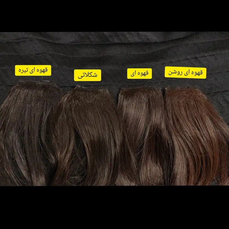 اکستنشن مو زنانه مدل چتری کم پشت بغل دار