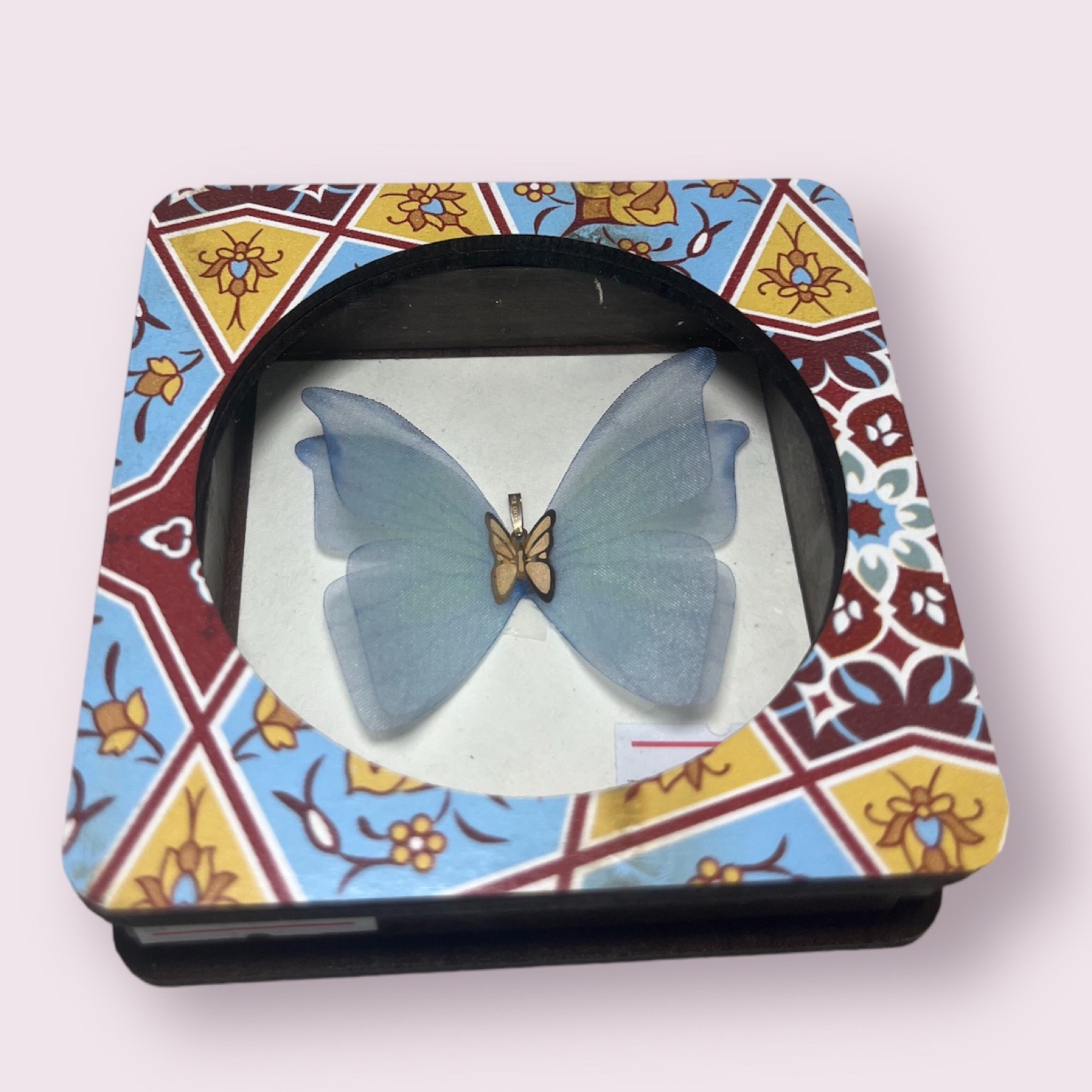 آویز گردنبند طلا 18 عیار زنانه وی وی گلد گالری مدل پروانه