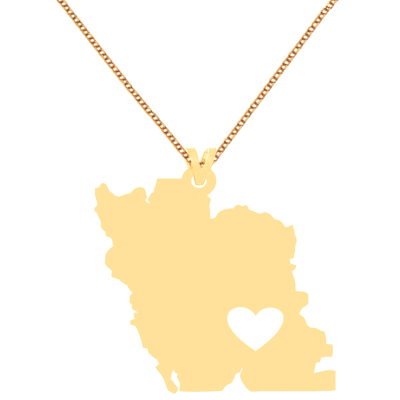 گردنبند طلا 18 عیار زنانه کرابو طرح ایران مدل Kr7158