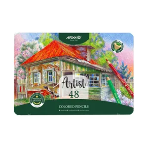  مداد رنگی 48 رنگ آریا مدل آرتیست جعبه فلزی کد 048