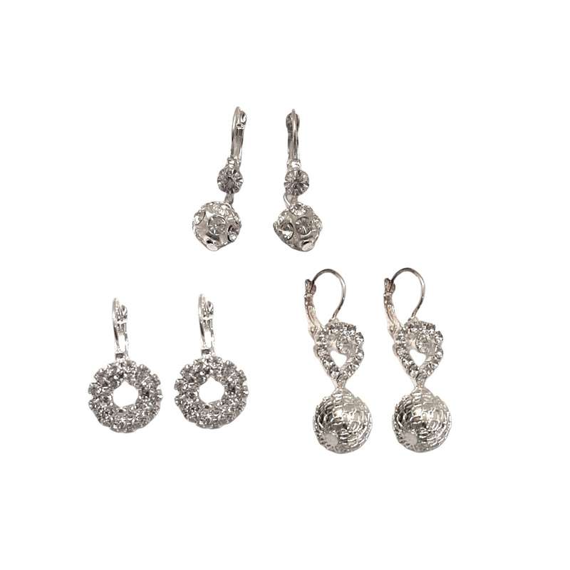 گوشواره دخترانه مدل DRI کد 04 مجموعه 3 عددی