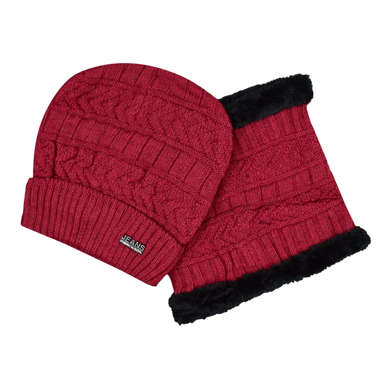 ست کلاه و شال گردن بافتنی مردانه مدل نیترو کد 3843