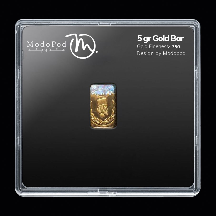 شمش طلا 18 عیار مدوپد مدل SG10037 -  - 2