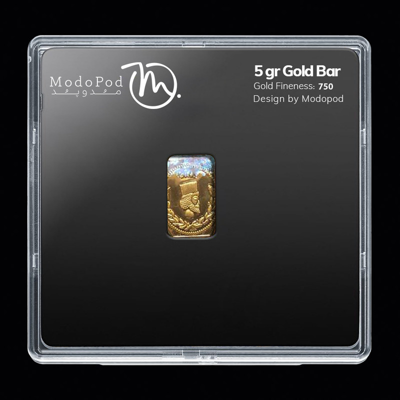 شمش طلا 18 عیار مدوپد مدل سبد و گل کد SG-10254