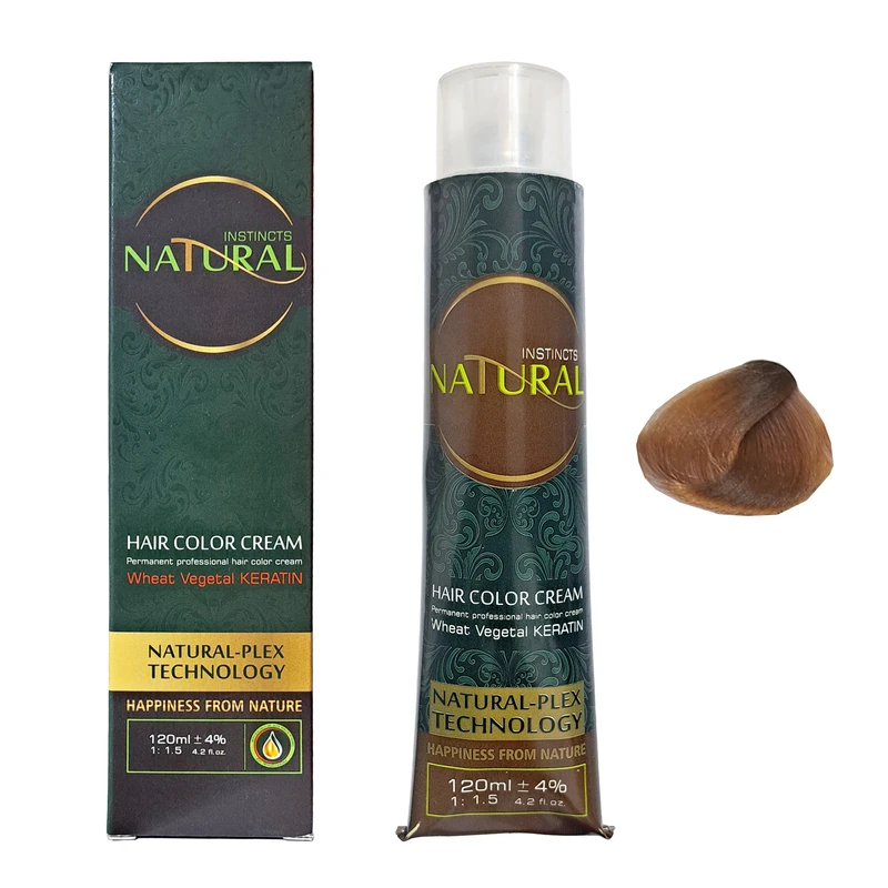 رنگ مو نچرال اینیستینکس شماره 8.7 حجم 120 میلی لیتر رنگ بلوند نسکافه ای