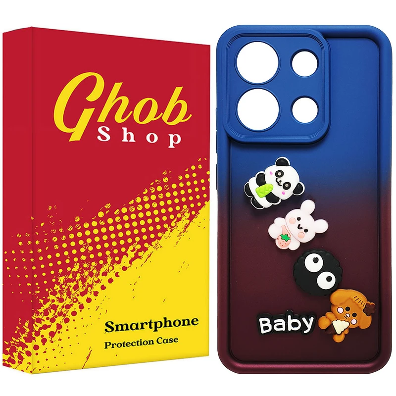 کاور قاب شاپ مدل سولید عروسکی طرح Baby مناسب برای گوشی موبایل شیائومی Redmi Note 13 Pro 4G / Poco M6 Pro 4G