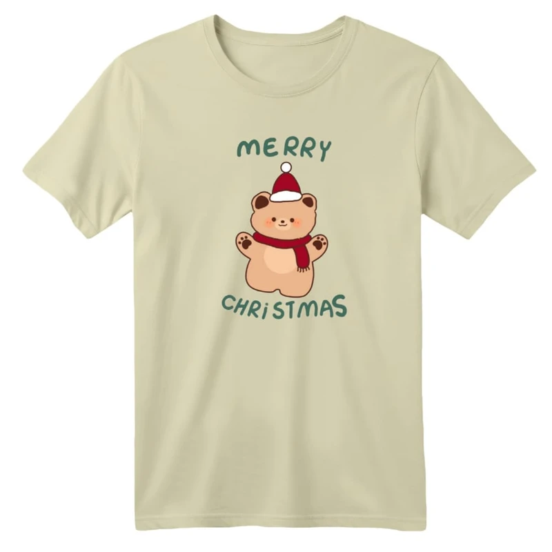 تی شرت آستین کوتاه بچگانه مدل خرس کریسمس کد 2