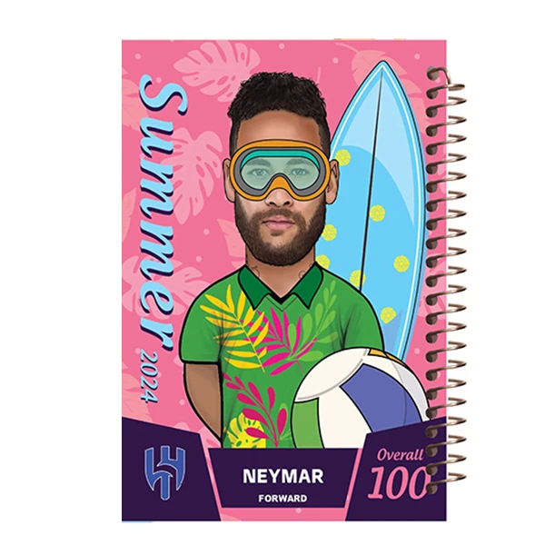 دفتر مشق 60 برگ مشایخ طرح نیمار مدل فوتبالی کد 2073