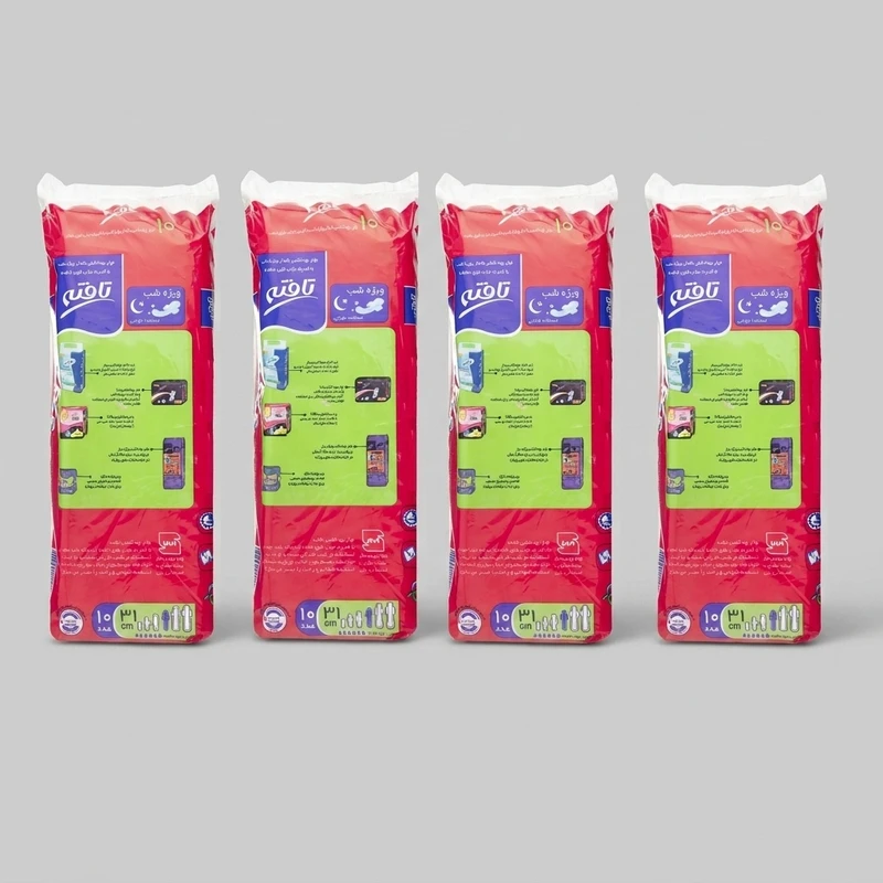 نوار بهداشتی تافته مدل Overnight مجموعه 4 عددی