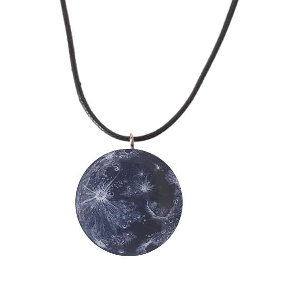 گردنبند دخترانه مدل ماه رزینی