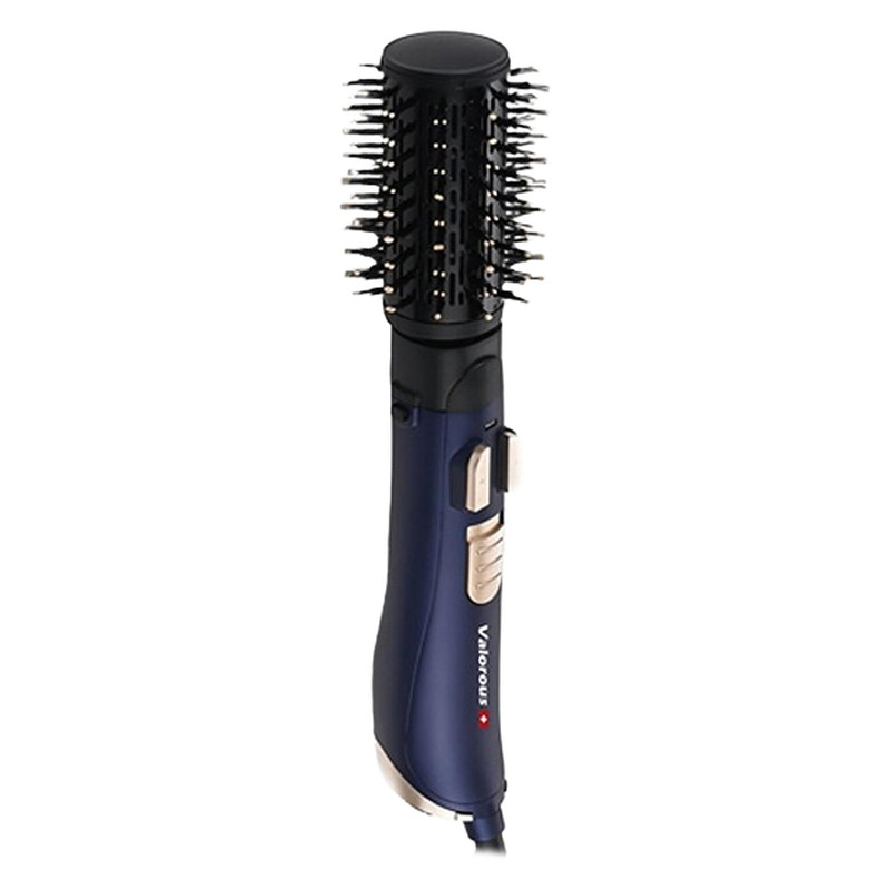 سشوار برس‌دار چرخشی حرفه‌ای والوروس مدل VL-508 با موتور AC، توان 1200 وات، تنظیم دما و سرعت دو حالته، طراحی ارگونومیک، وزن 950 گرم، دارای 5 سری برس‌دار برای حالت‌دهی صاف و فرکردن موها