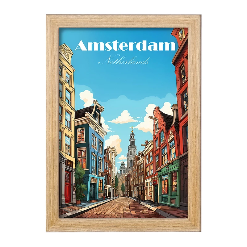 تابلو خندالو مدل آمستردام (Amsterda) کد F6317