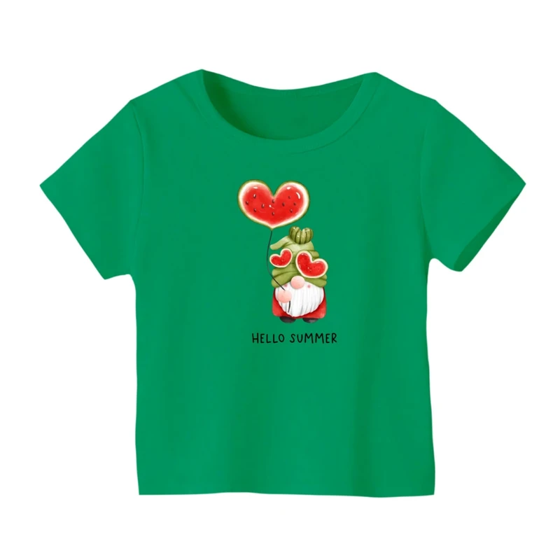 تی شرت آستین کوتاه بچگانه مدل بابانوئل و هندوانه یلدایی کد 5