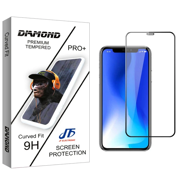 محافظ صفحه نمایش جی اف مدل Diamond glass مناسب برای گوشی موبایل اپل Iphone XS MAX