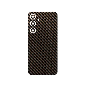 MAHOOT Glossy-Brown-Fiber Cover Sticker for Samsung Galaxy S24 FE