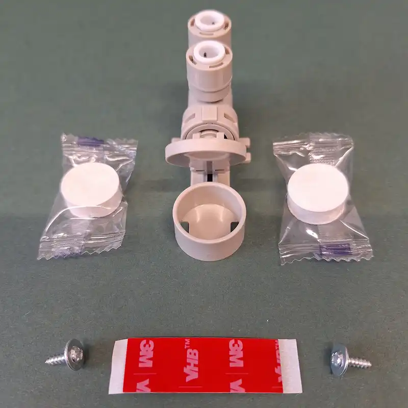 نشت یاب و قطع کن دستگاه تصفیه آب مدل قرصی کف کابینت