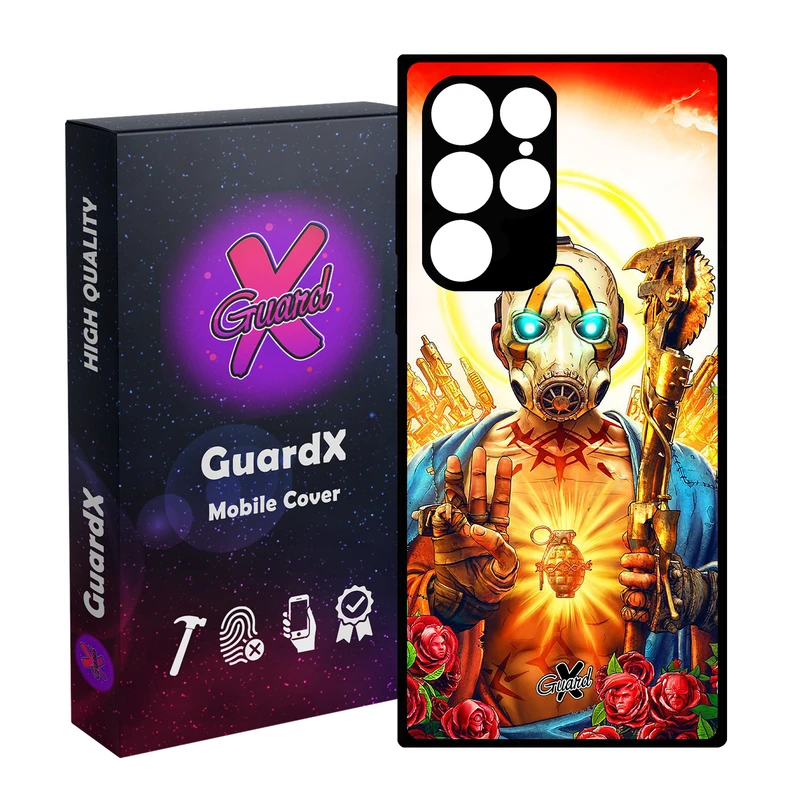 کاور گارد ایکس طرح Borderlands مدل Glass10068 مناسب برای گوشی موبایل سامسونگ Galaxy S23 Ultra