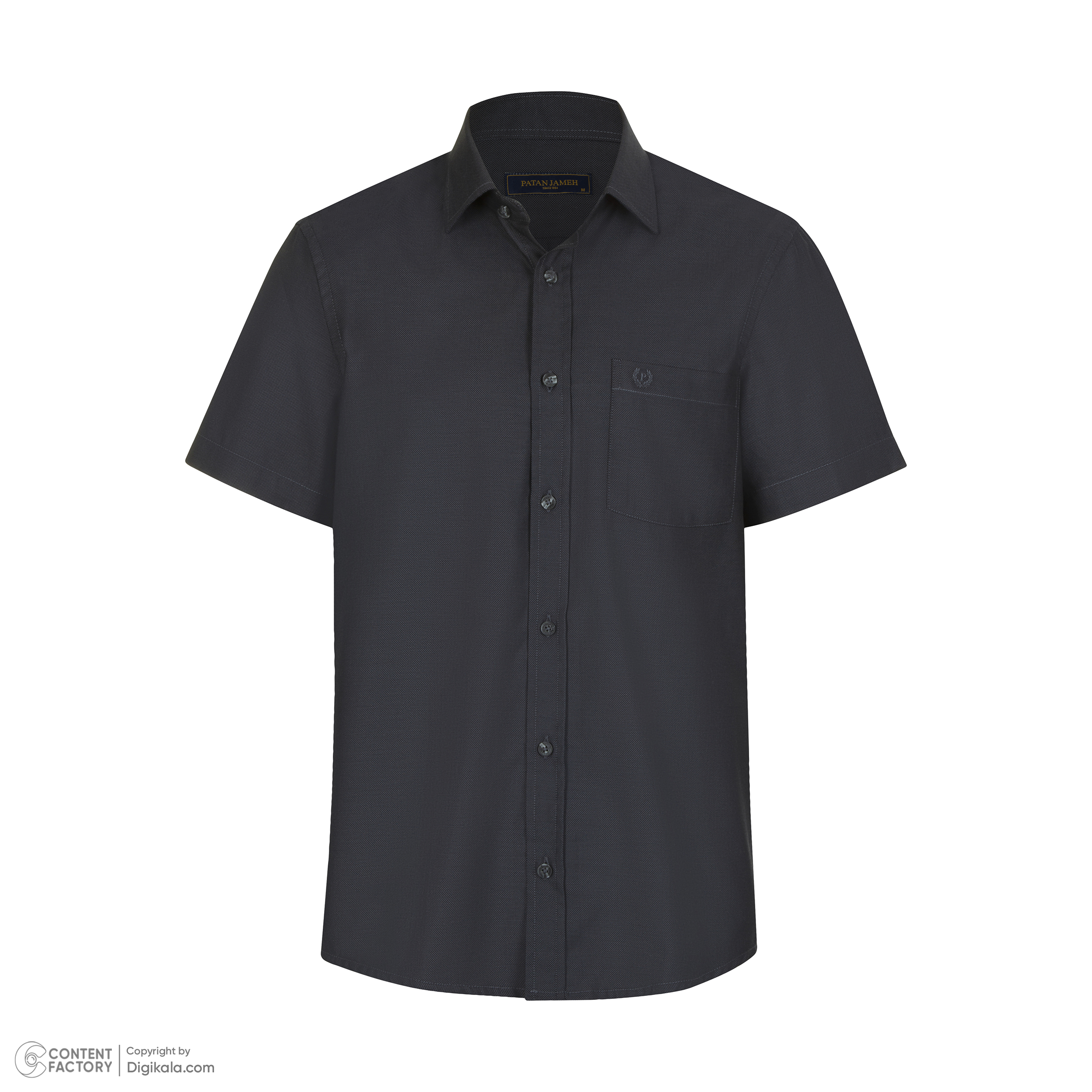 پیراهن آستین کوتاه مردانه پاتن جامه مدل آکسفورد 121821020313842 رنگ طوسی -  - 2