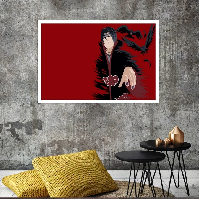 تابلو بکلیت طرح انیمه Itachi Uchiha مدل قاب شاسی W-s8445