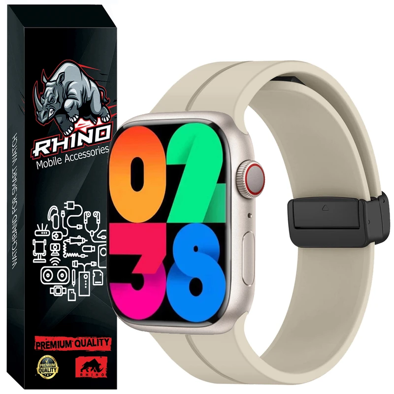 بند راینو مدل Magnetic D-Buckle مناسب برای ساعت هوشمند اسمارت واچ HK9 PRO Plus
