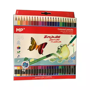  مداد رنگی 24 رنگ ام پی مدل پاک کن دار pp825