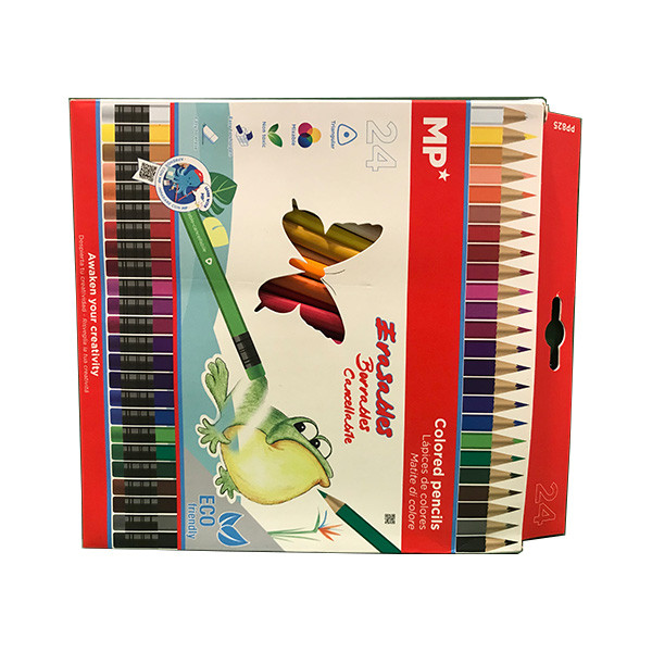  مداد رنگی 24 رنگ ام پی مدل پاک کن دار pp825