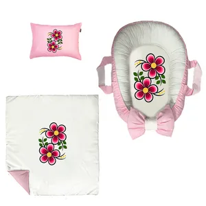 سرویس خواب 3 تکه نوزاد مدل گل کد DKBP88-set