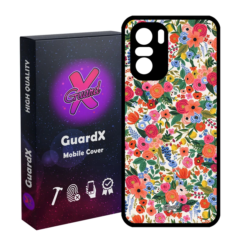 کاور گارد ایکس طرح گل مدل Glass10247 مناسب برای گوشی موبایل شیائومی Poco F3/MI 11X/MI 11X Pro/Redmi K40/K40 Pro