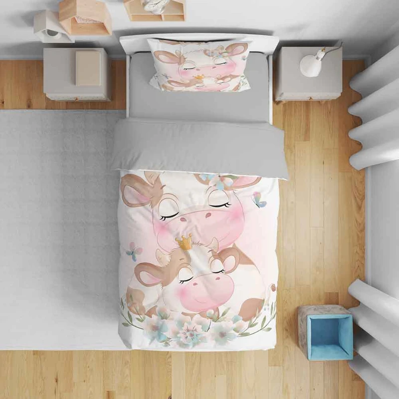 سرویس روتختی نوپه هوم مدل گاو T5883 تک نفره 5 تکه