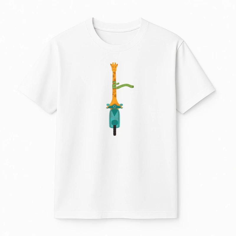 تی‌شرت آستین کوتاه پسرانه مدل زرافه کد v9 