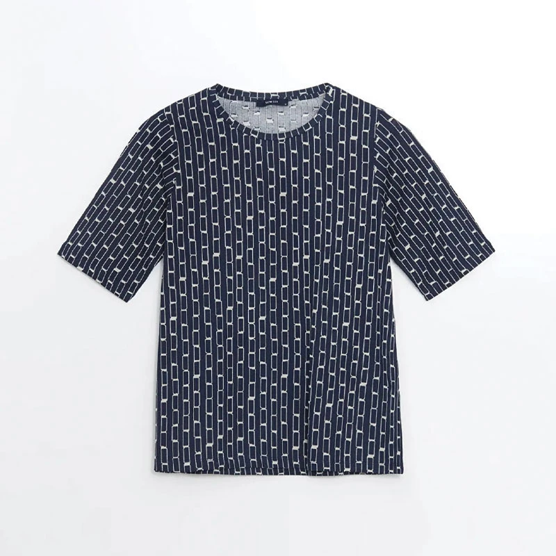 تی‌شرت آستین کوتاه زنانه ال سی وایکیکی مدل S5KD99Z8 رنگ سرمه‌ای