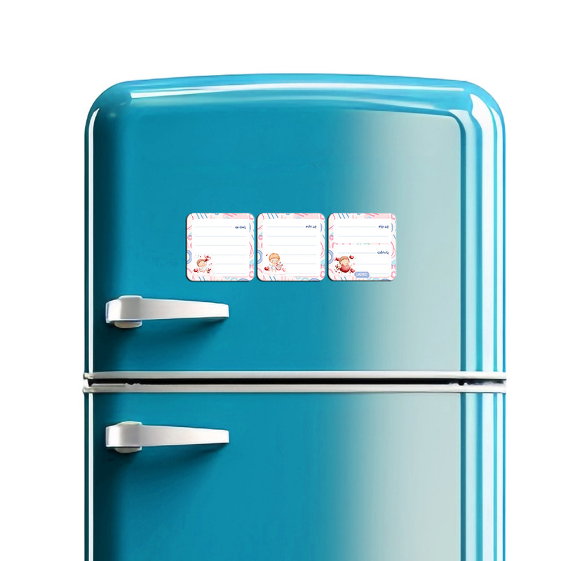 تخته وایت برد لاژید مدل برنامه ریزی سایز 9X9 سانتی متر مجموعه 3 عددی