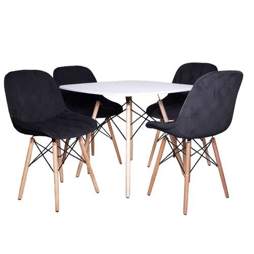  میز و صندلی ناهار خوری 4 نفره مدل مایا لمسه کد MF008 