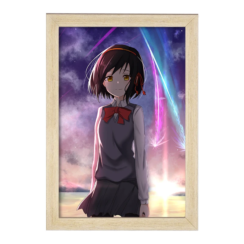 تابلو خندالو مدل میتسویا میامیزو انیمه یورنیم Your Name  کد 16280