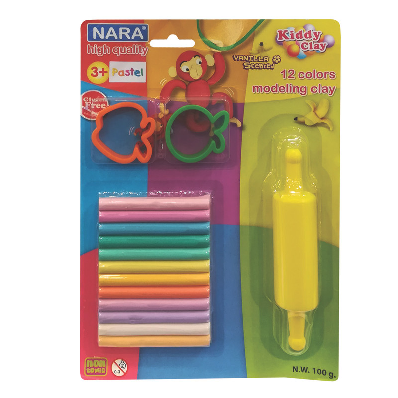 خمیر بازی کیدی کلی مدل NARA-01 کد 154867 بسته 12 عددی