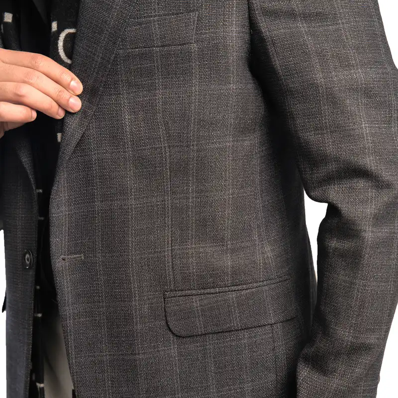 کت تک مردانه مدل چهارخانه درشت شکوه 2-2