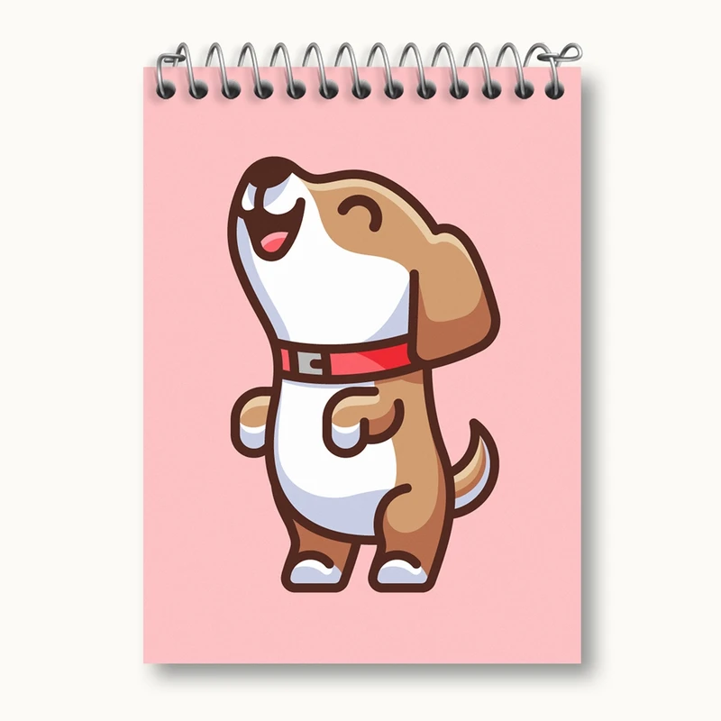 دفتر یادداشت 50 برگ خندالو مدل حیوانات بامزه سگ کد 28389