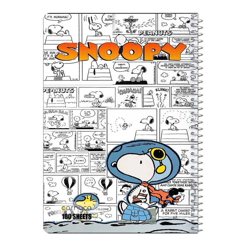 دفتر مشق 100 برگ سیمی کارنیکا طرح فیلم بادام زمینی ها The Peanuts کد 29312