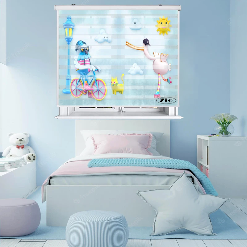 پرده زبرا زیو کد K3088 سایز 150X150 سانتی متر